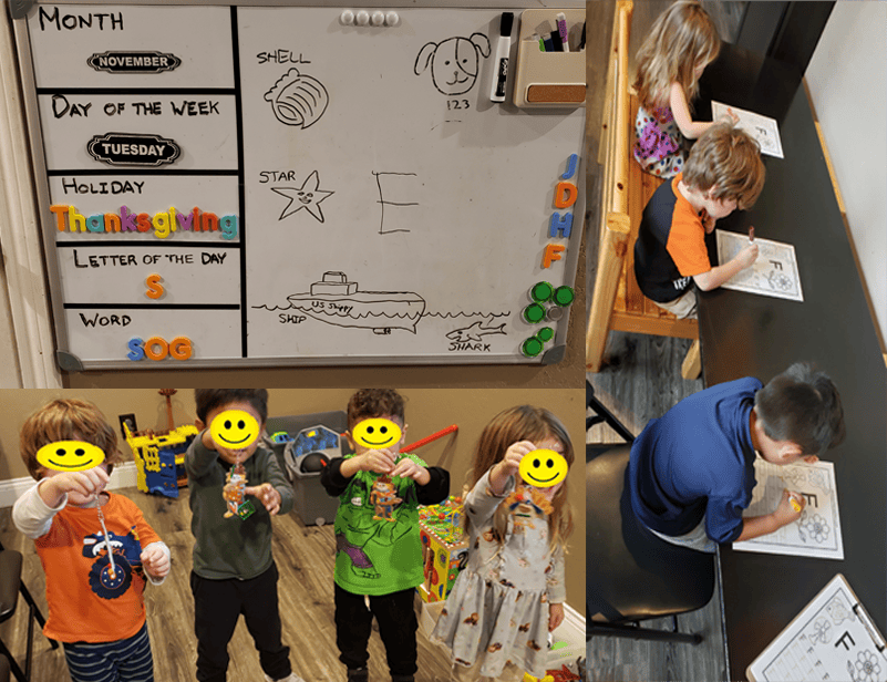 Children learning in a classroom setting