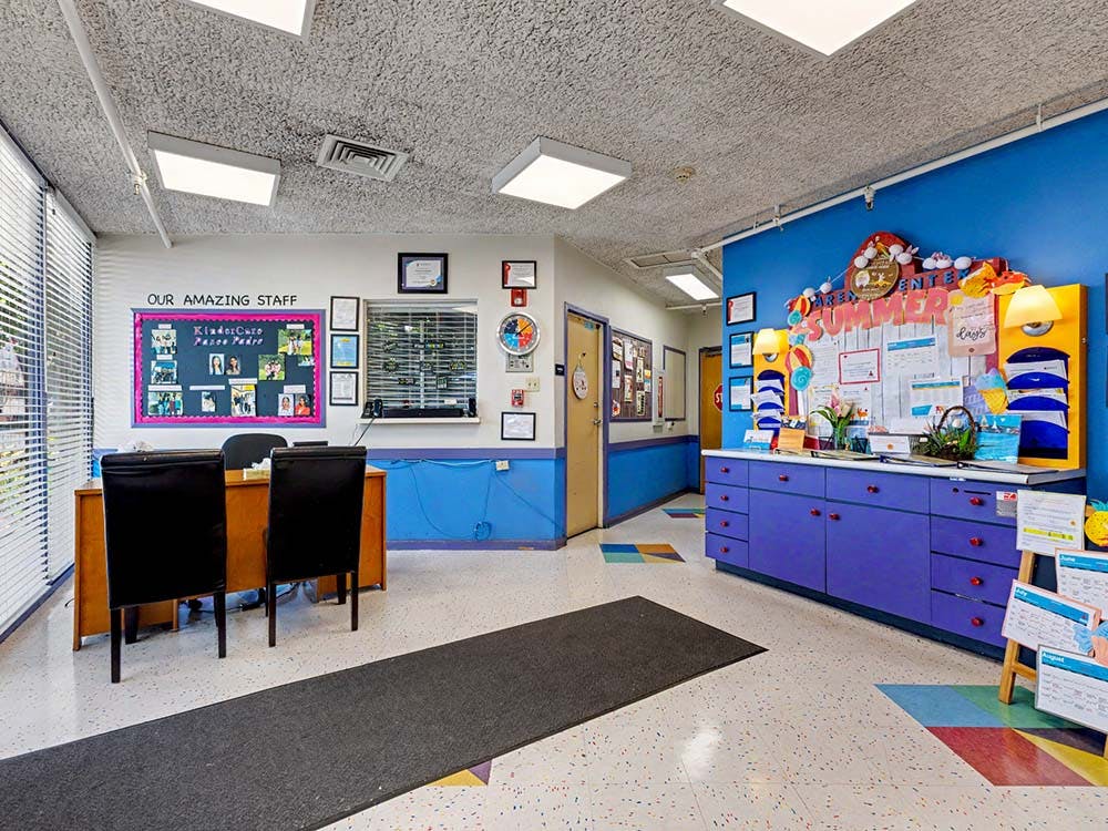 Reception area or front office of a daycare or school