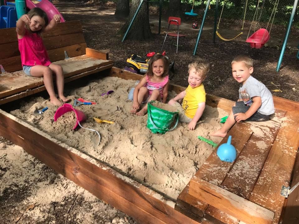 Children playing in a sandbox