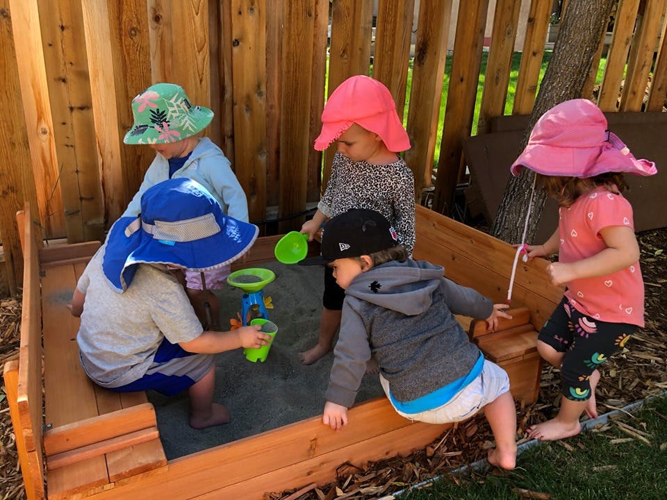 Children playing in a sandbox