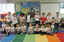Group of children in a classroom