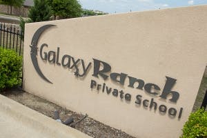 Sign for Galaxy Ranch Private School