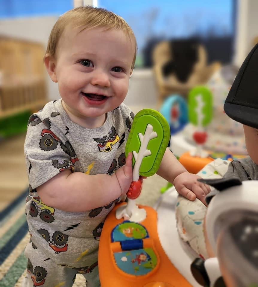 Child playing with a toy