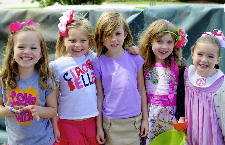 Five children standing together