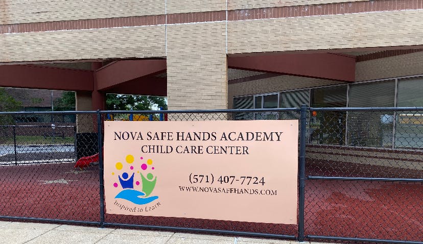 Sign for Nova Safe Hands Academy Child Care Center