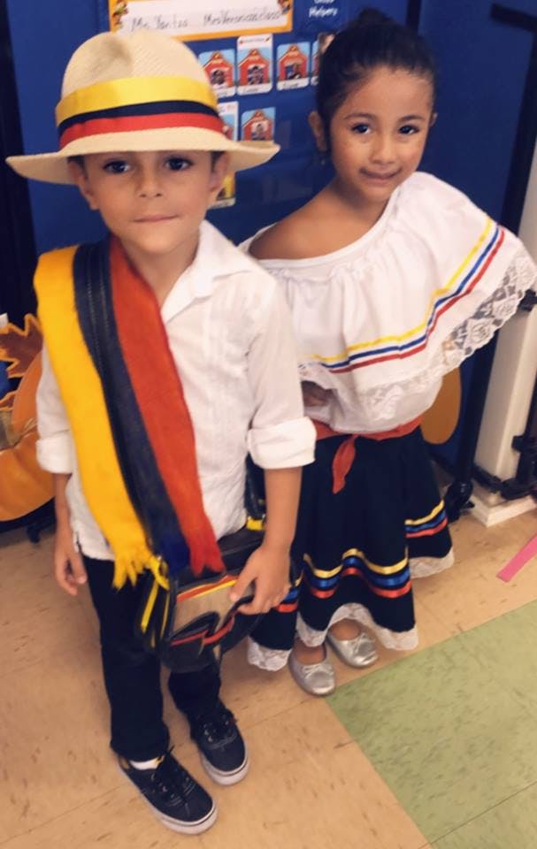 Two children in traditional clothing