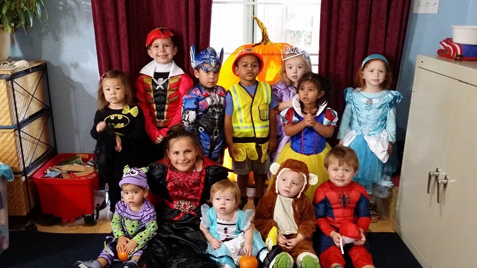 Group of children in various costumes