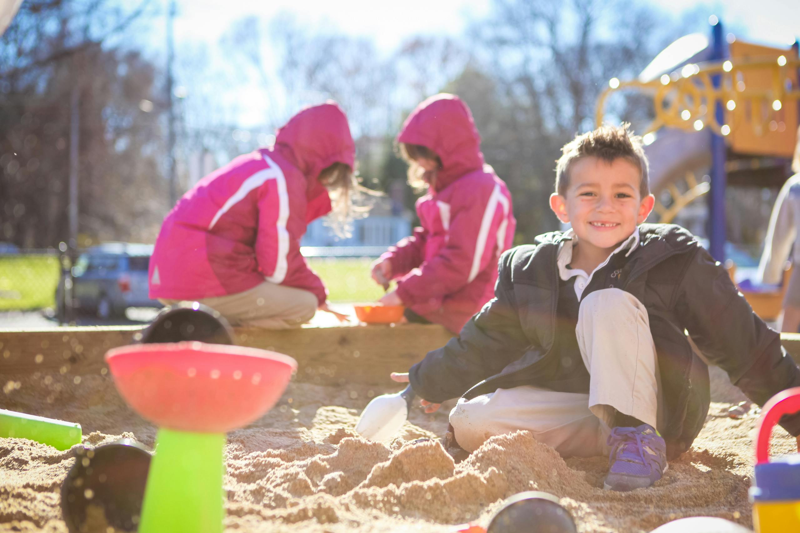 Children playing in a sandbox