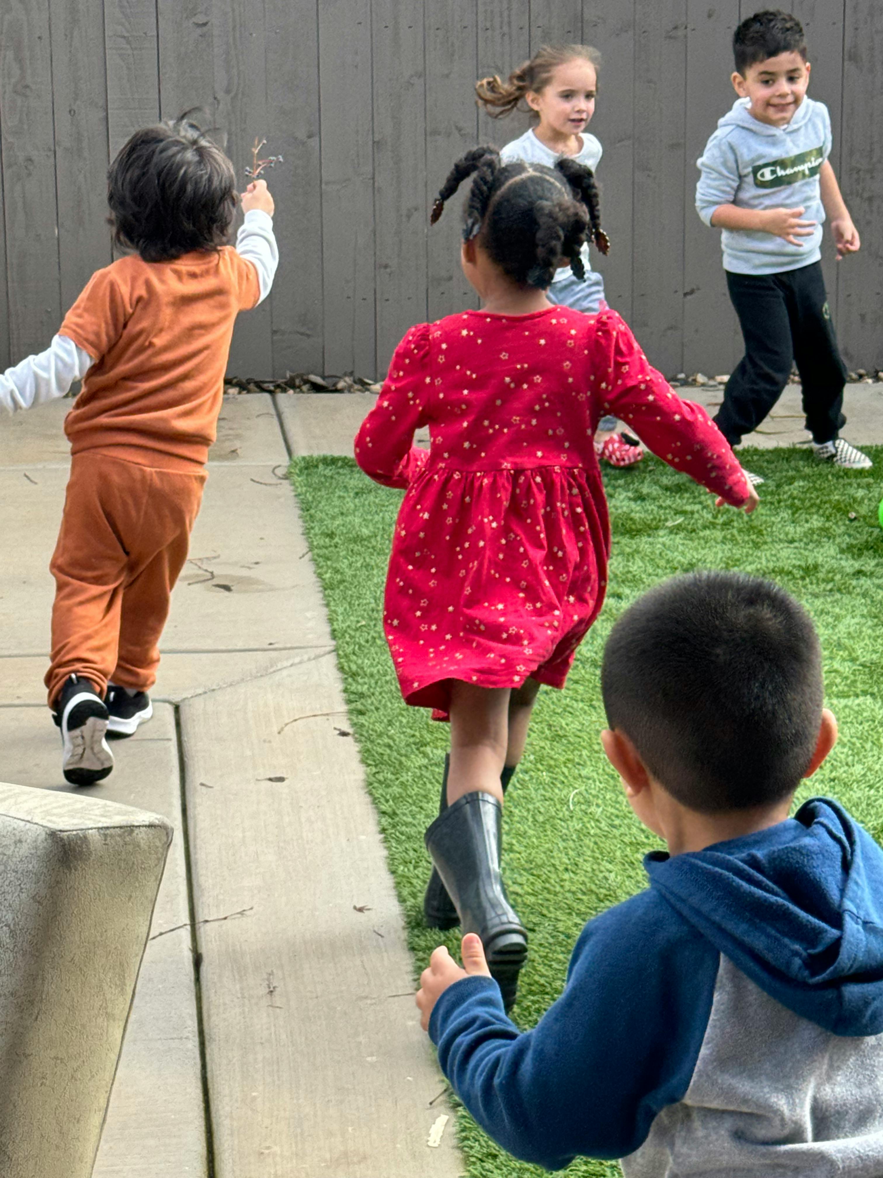 Children playing outdoors