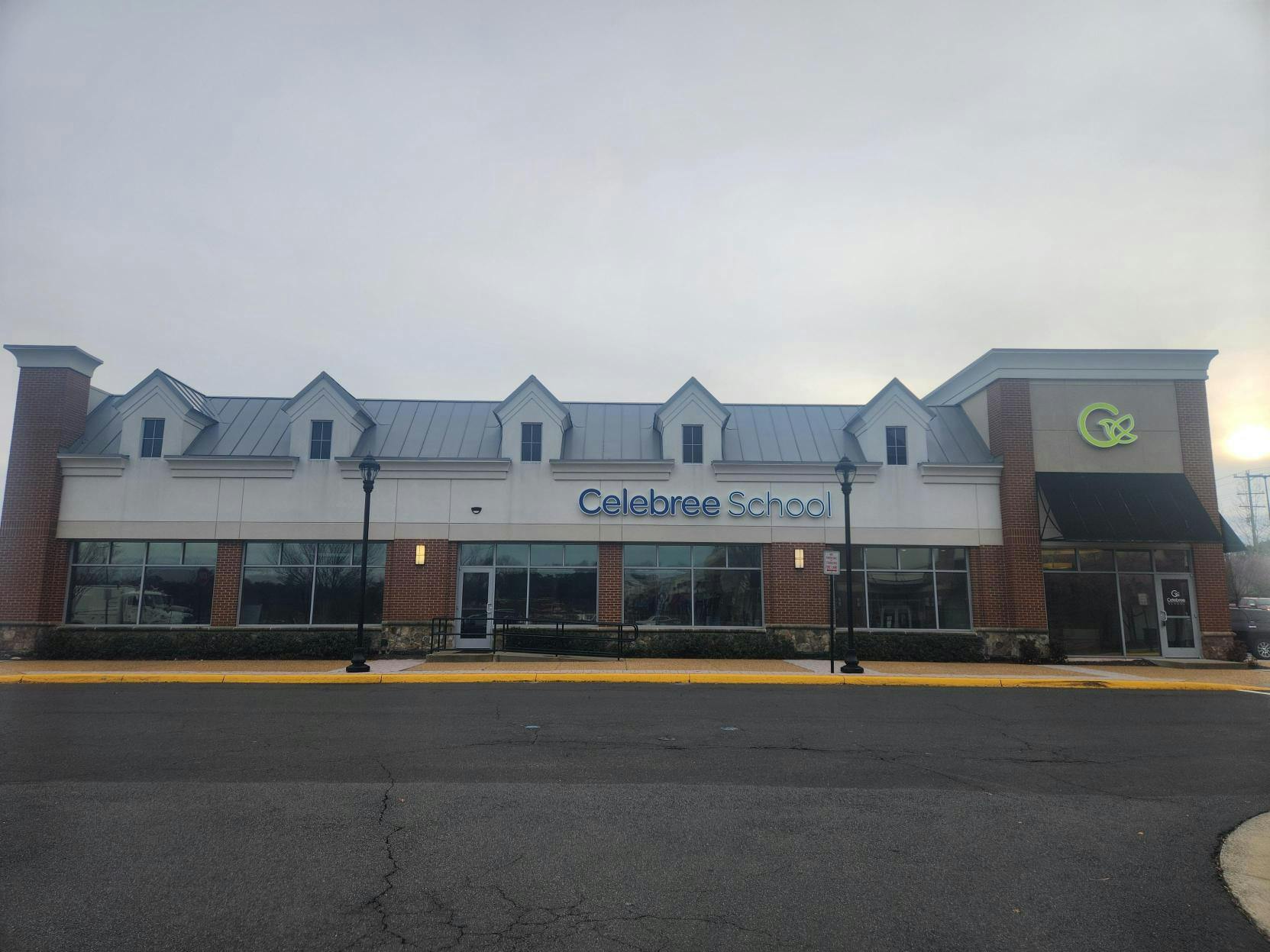 Building with "Celebree School" sign