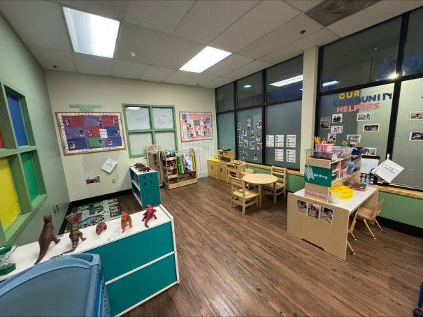 An empty early childhood education classroom