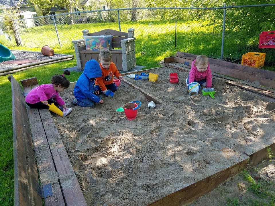 Children playing in a sandbox