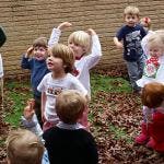 Group of children playing outdoors