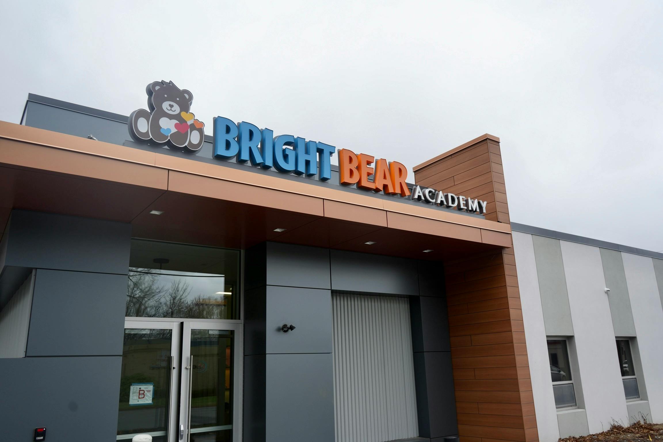 Bright Bear Academy sign on a building