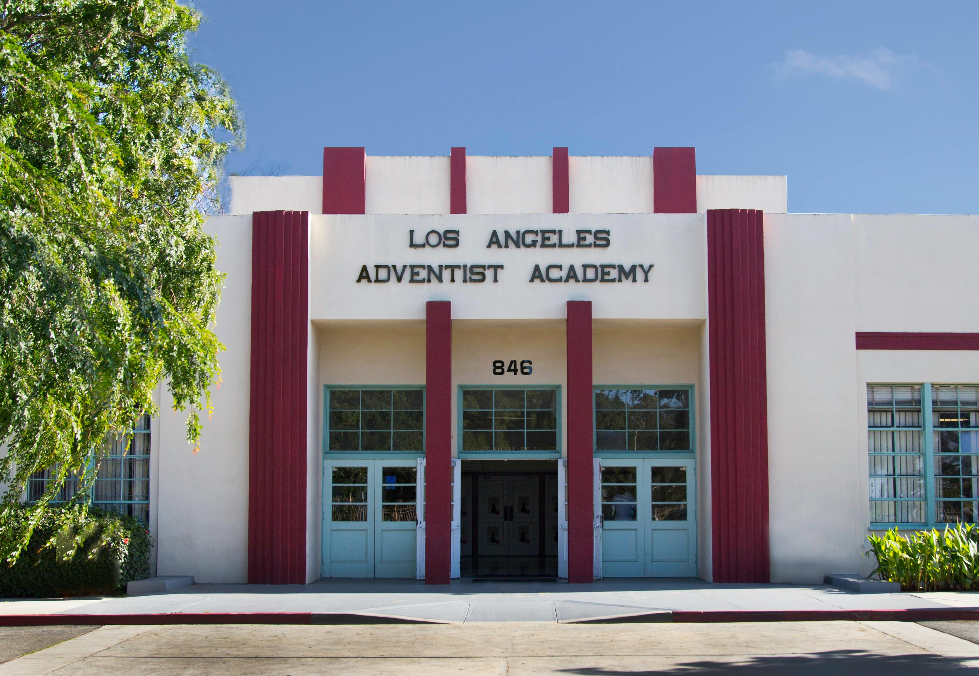 Los Angeles Adventist Academy building entrance