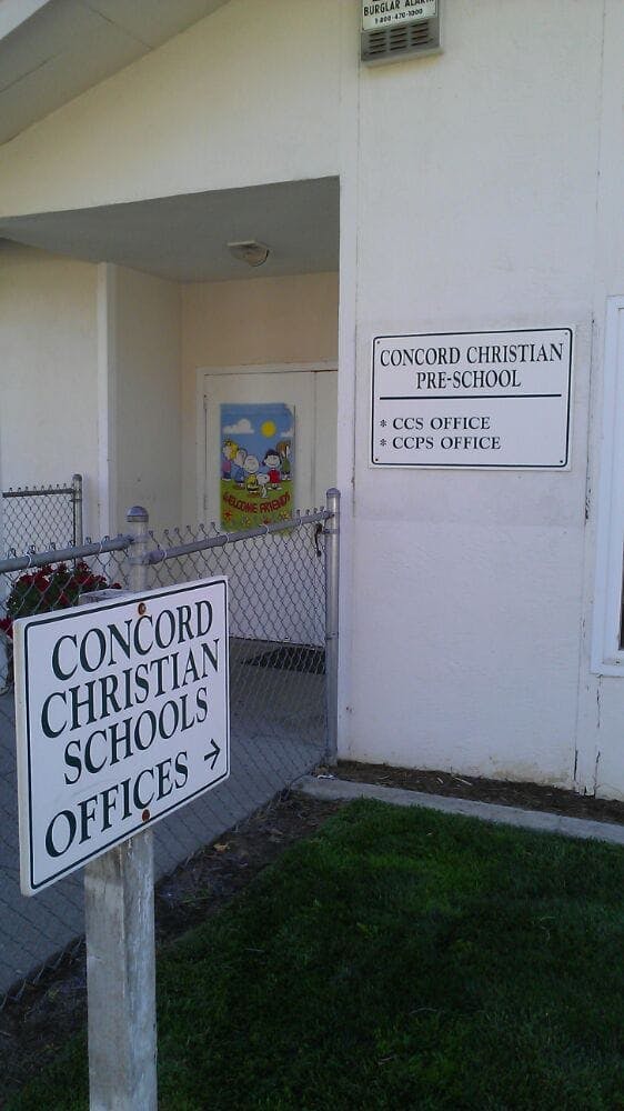 Signs for Concord Christian Pre-School and Concord Christian Schools Offices