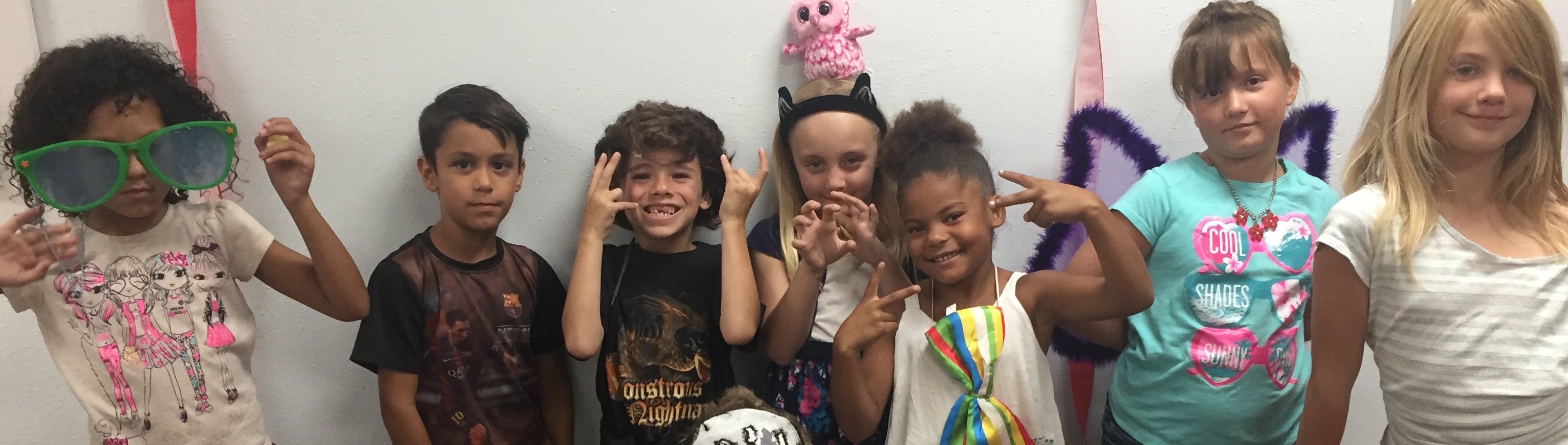 Group of children posing for a photo