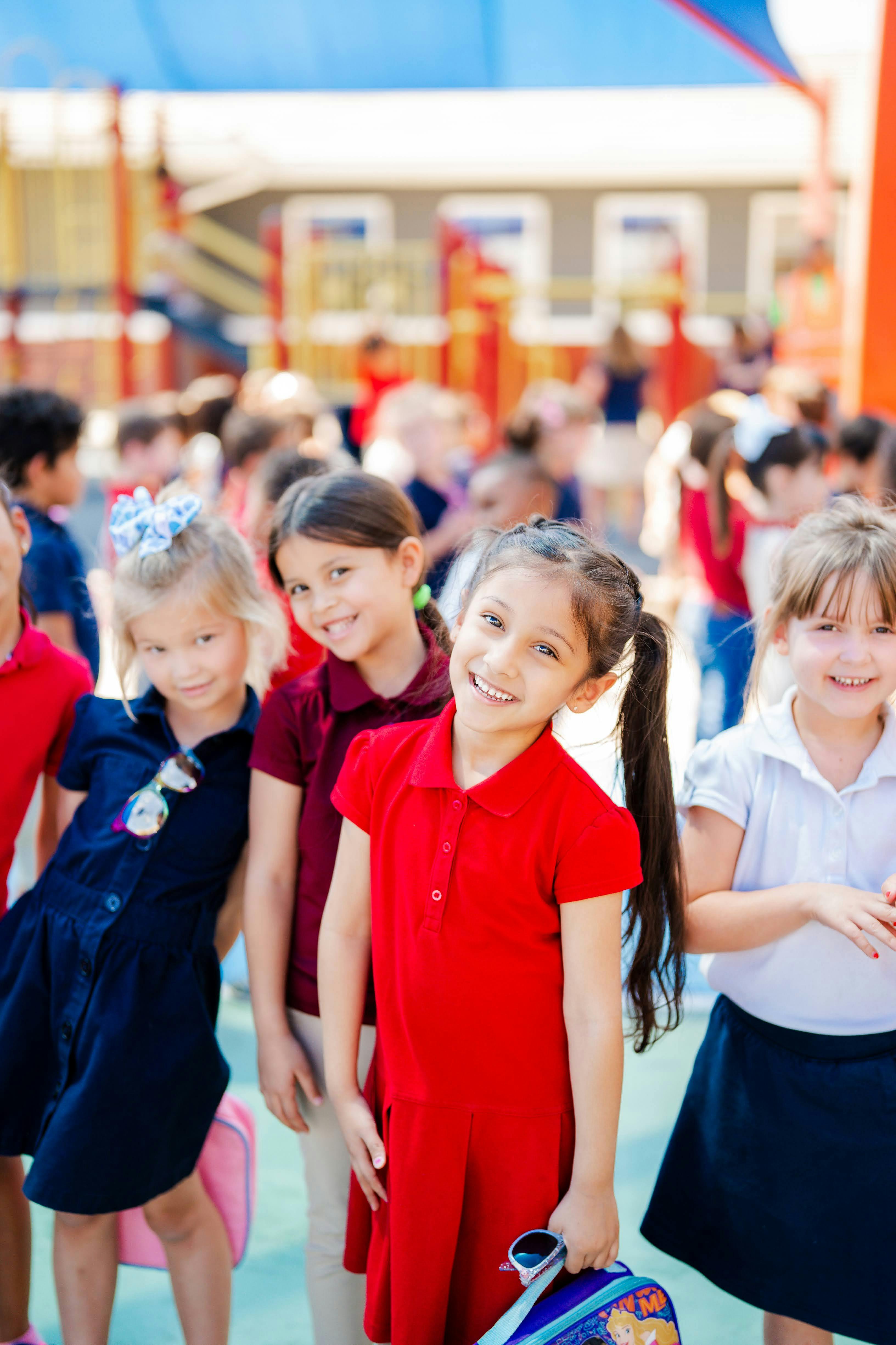 Group of children standing outdoors