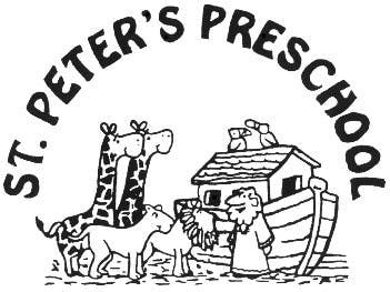 St. Peter's Preschool logo with Noah's Ark, animals, and Noah