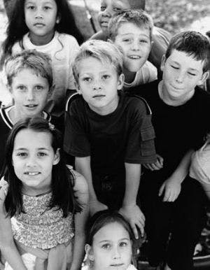 Group of children looking at the camera