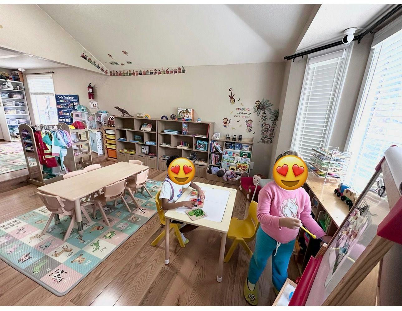 Children playing in a classroom setting