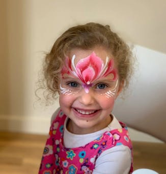 Child with face paint