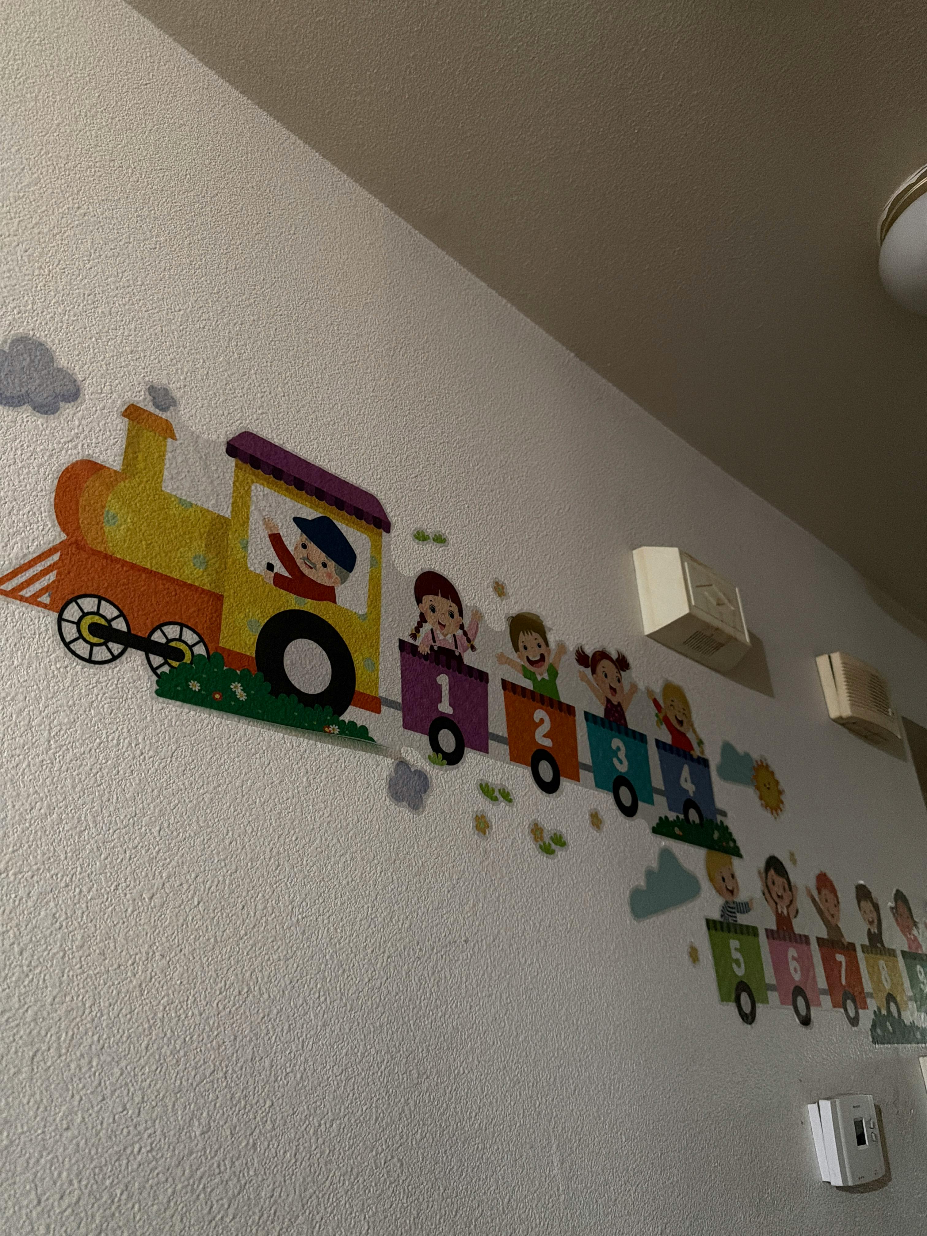 Decorative children's height chart on a wall