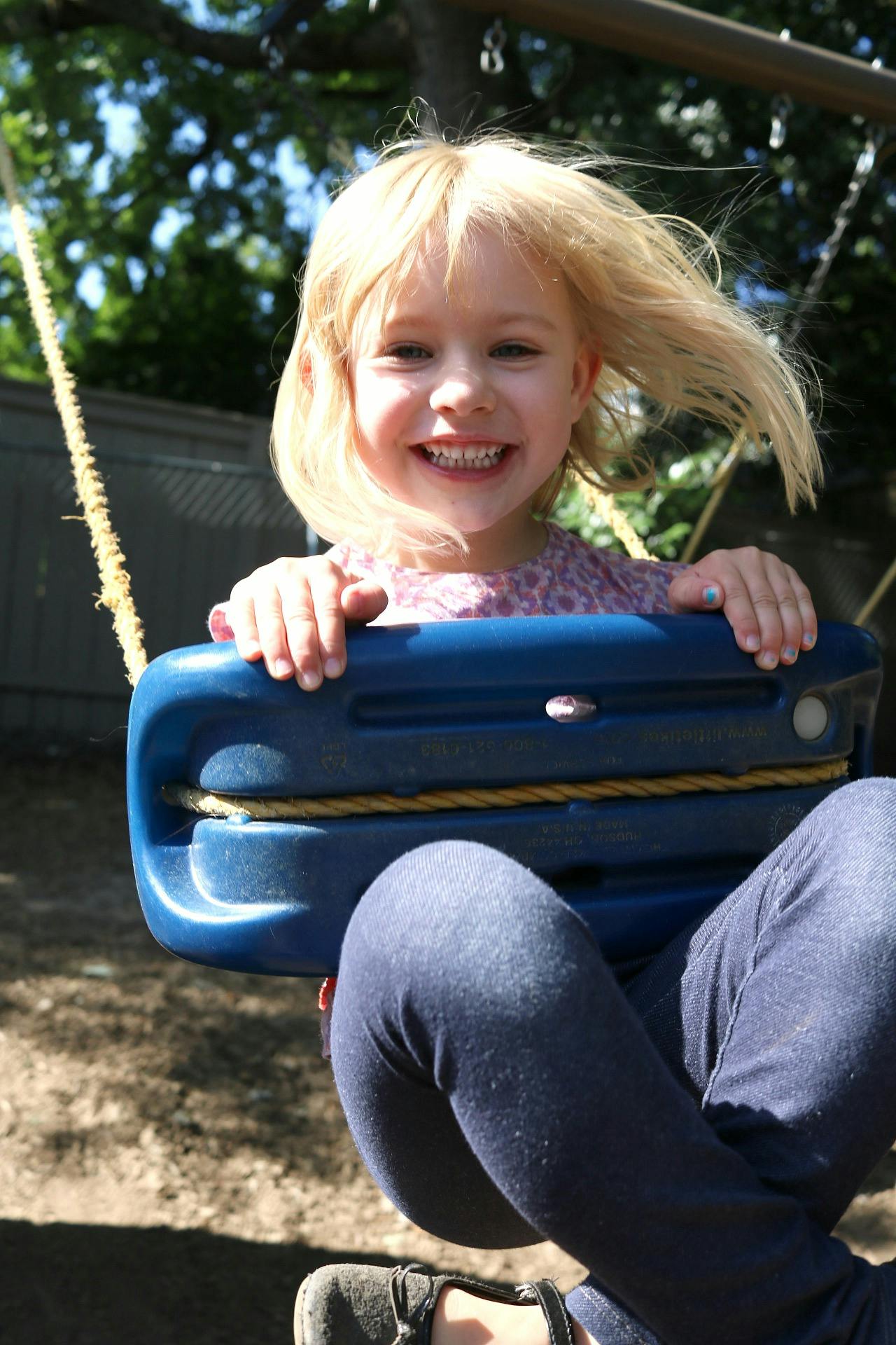 Child on a swing