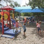 Children playing on a playground