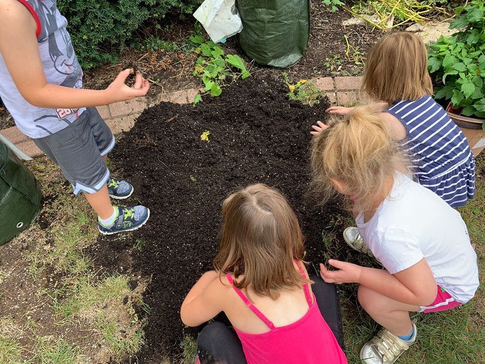 Children playing in dirt