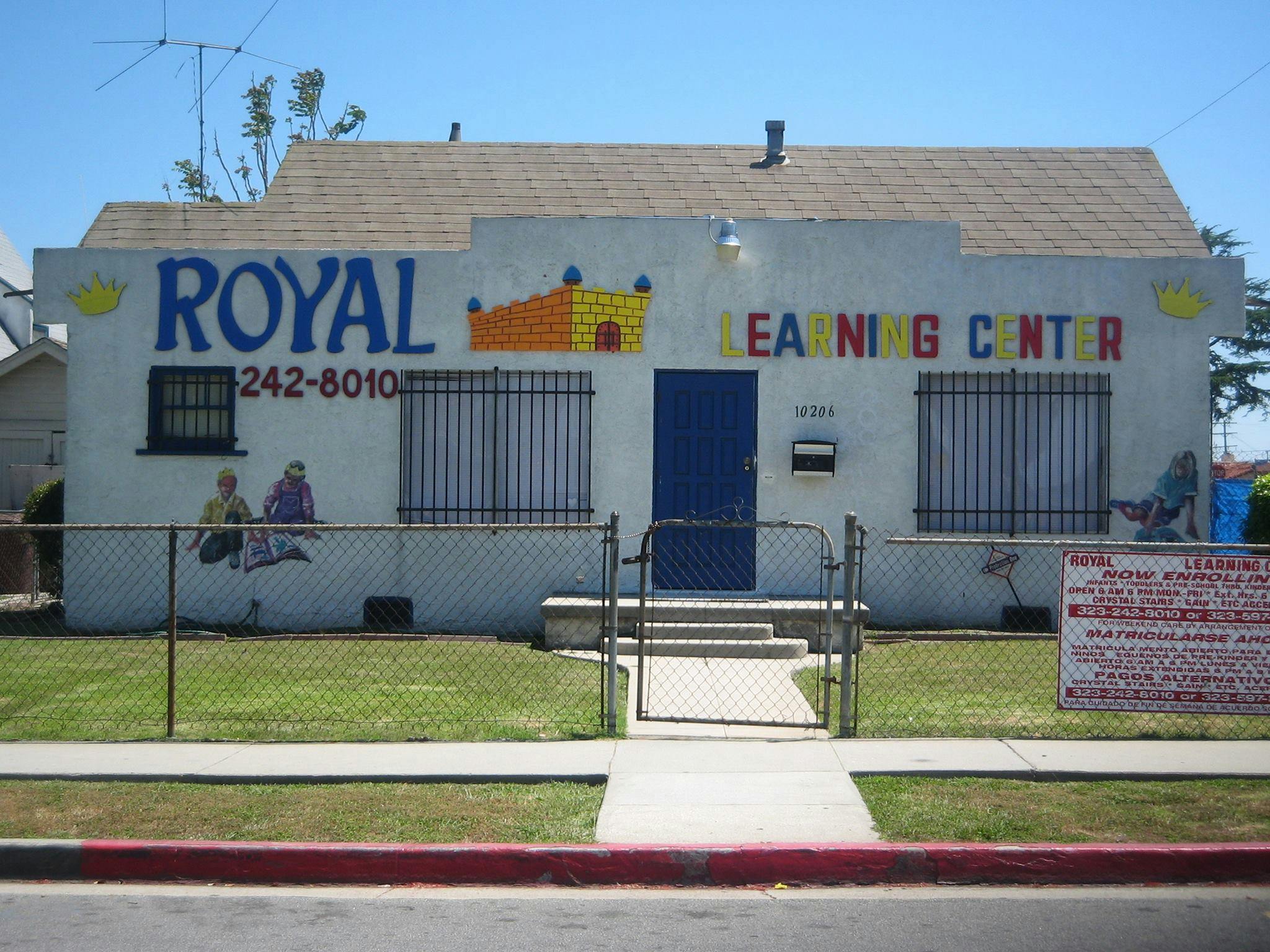 Building with "Royal Learning Center" painted on the front