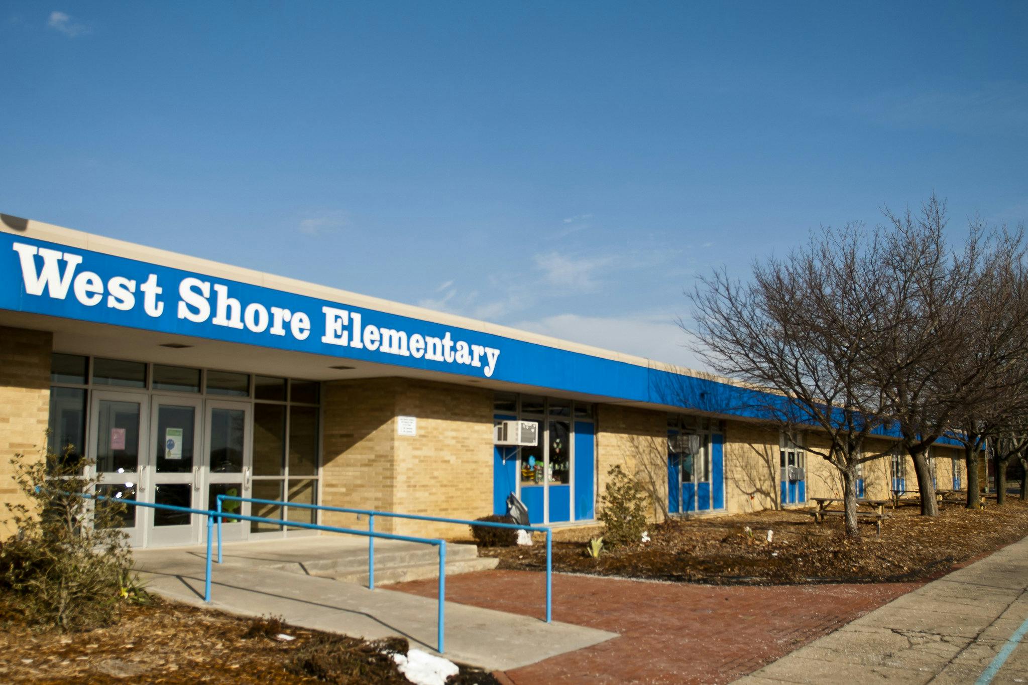 West Shore Elementary school building entrance
