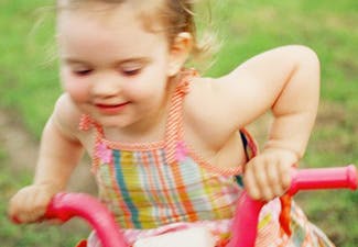Child on a bicycle
