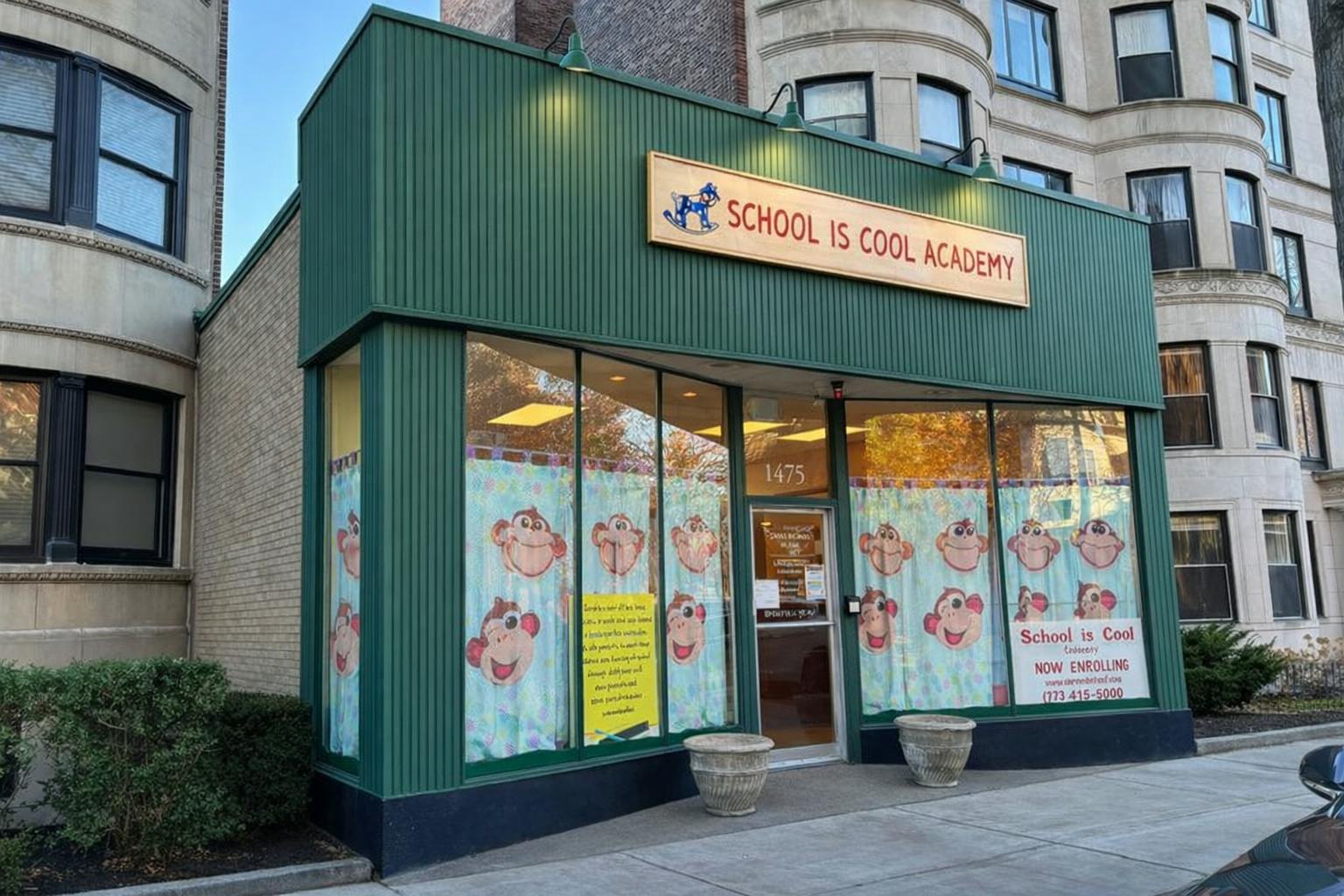 School Is Cool Academy storefront with large windows