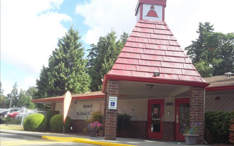 Bothell KinderCare building with red roof and entrance