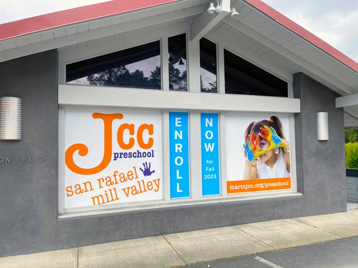 JCC preschool San Rafael Mill Valley sign on a building