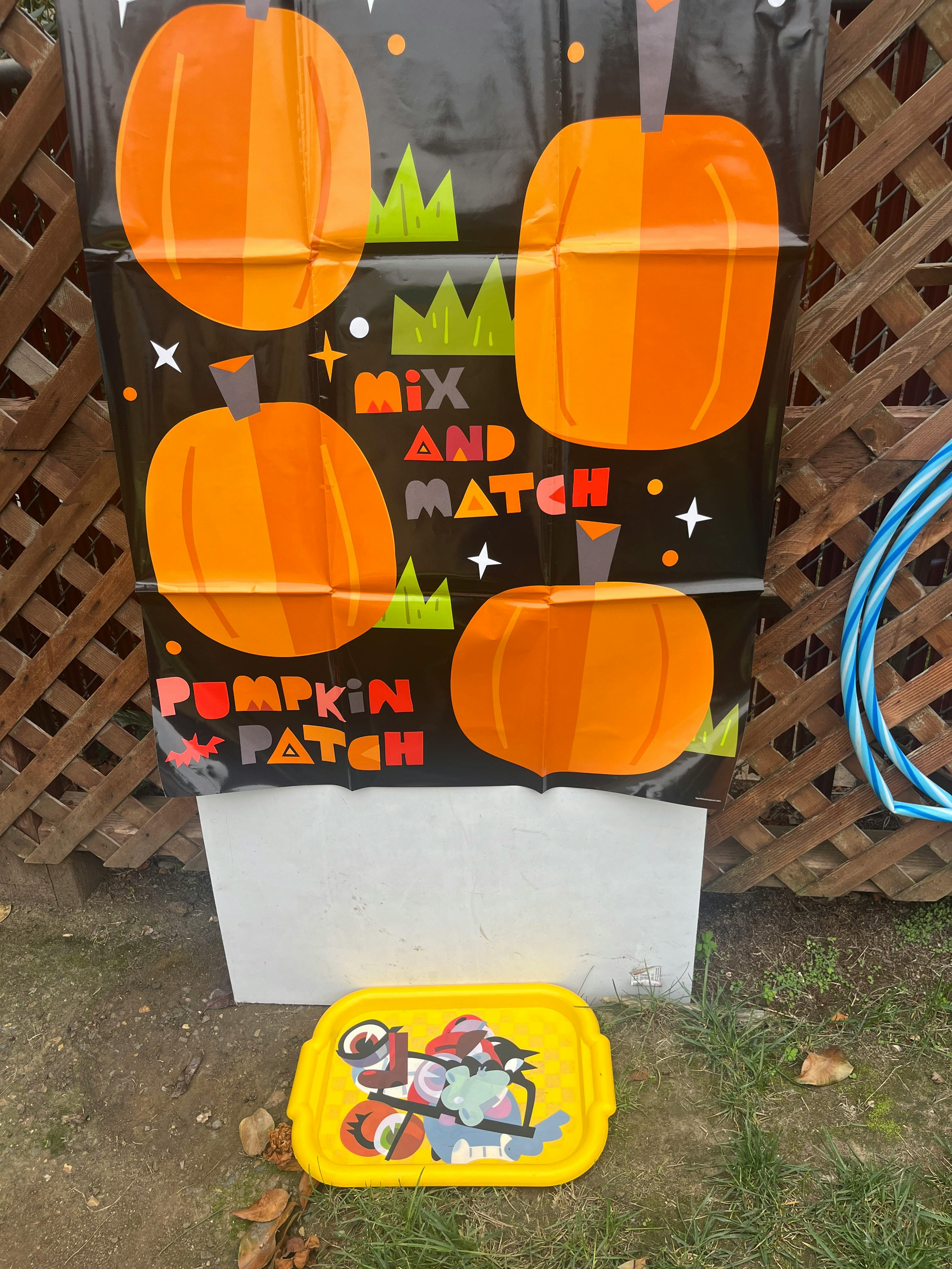 Pumpkin patch game with "Mix and Match" and "Pumpkin Patch" text