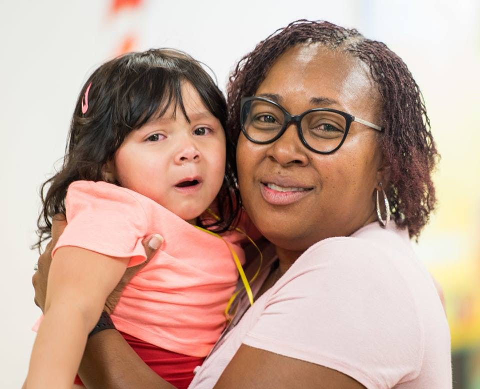 Person holding a child