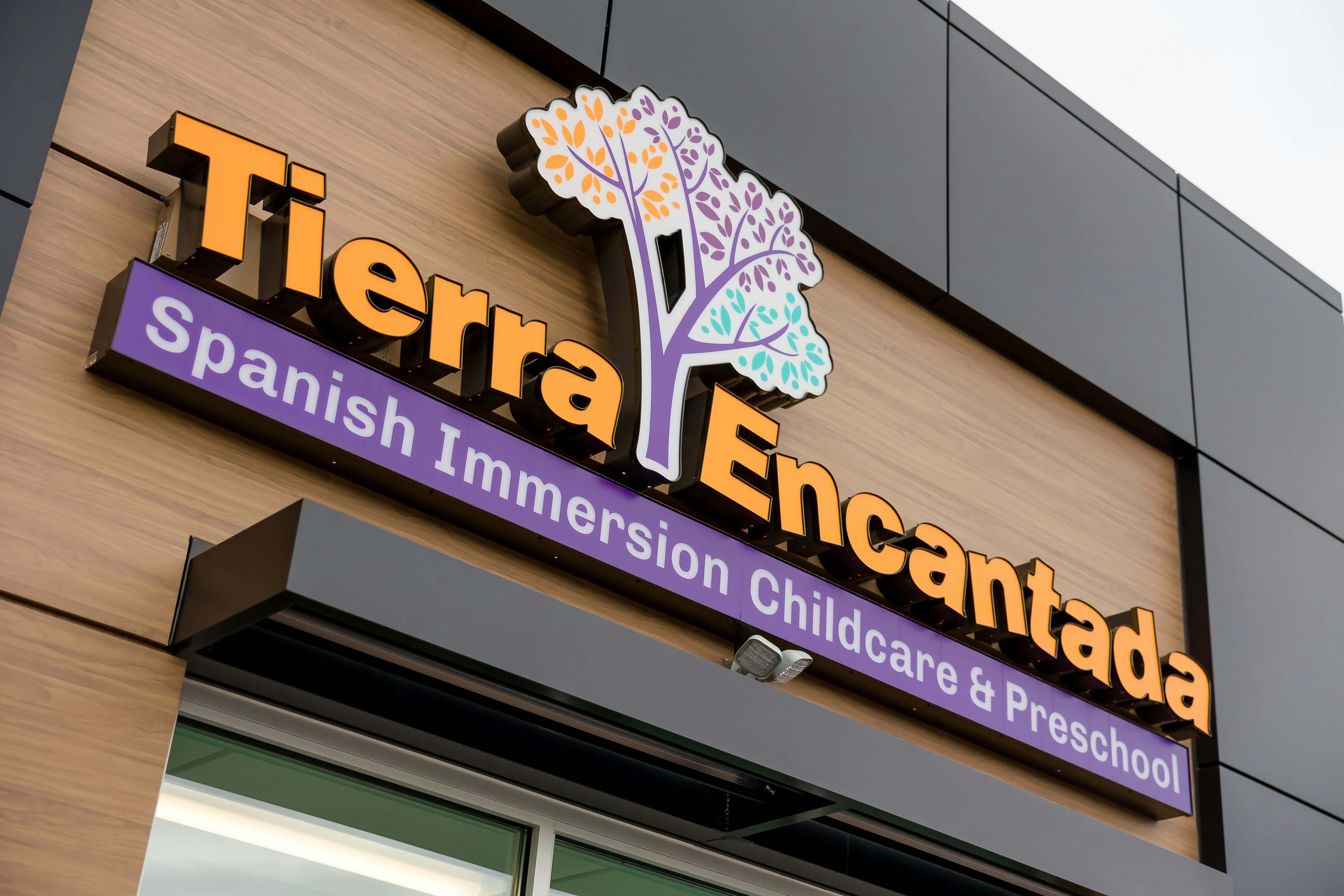 Tierra Encantada Spanish Immersion Childcare & Preschool sign