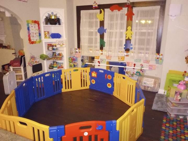 Playpen in a room