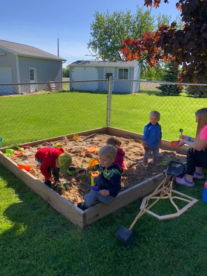 Children playing in a sandbox