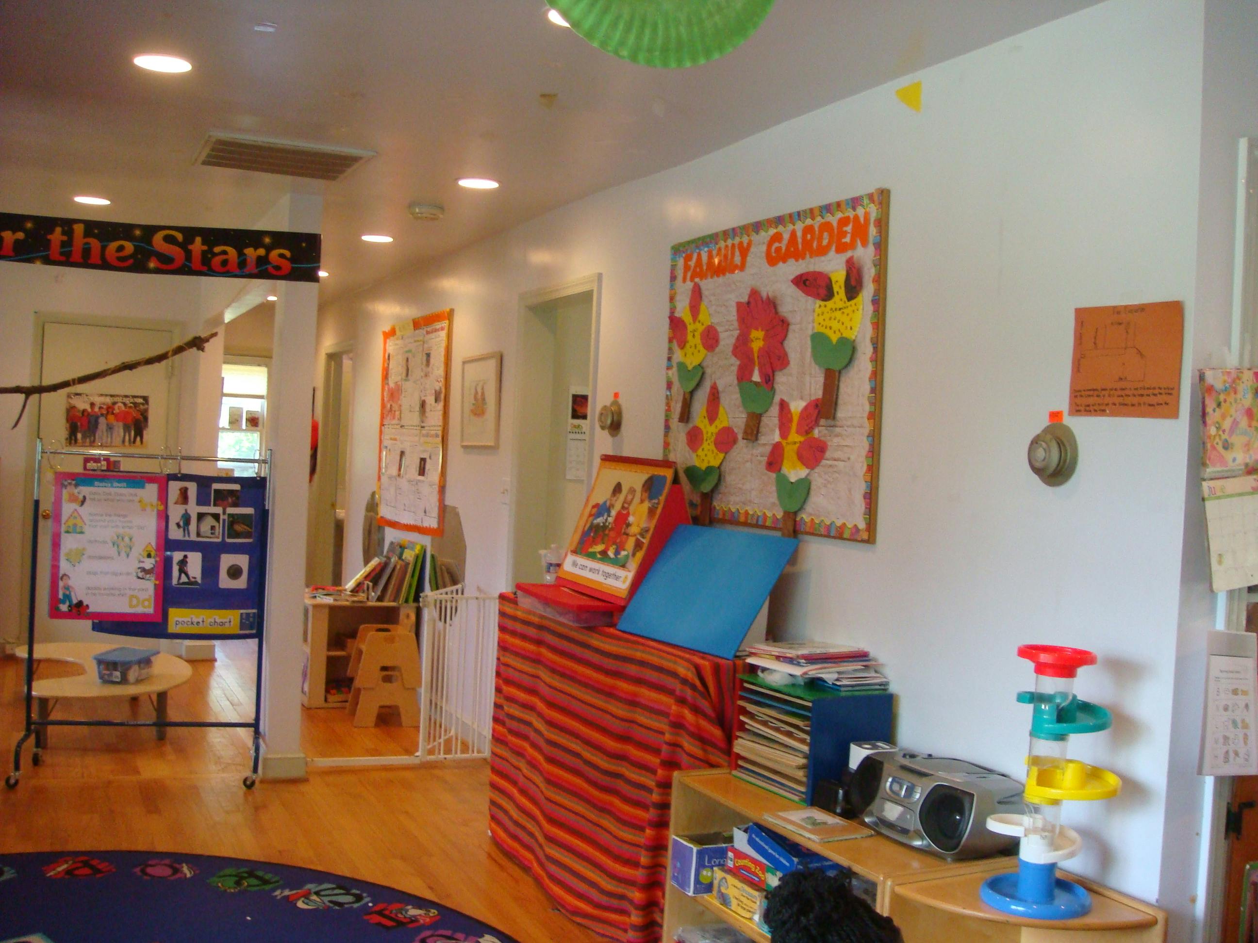 Children's classroom with colorful decorations and learning materials