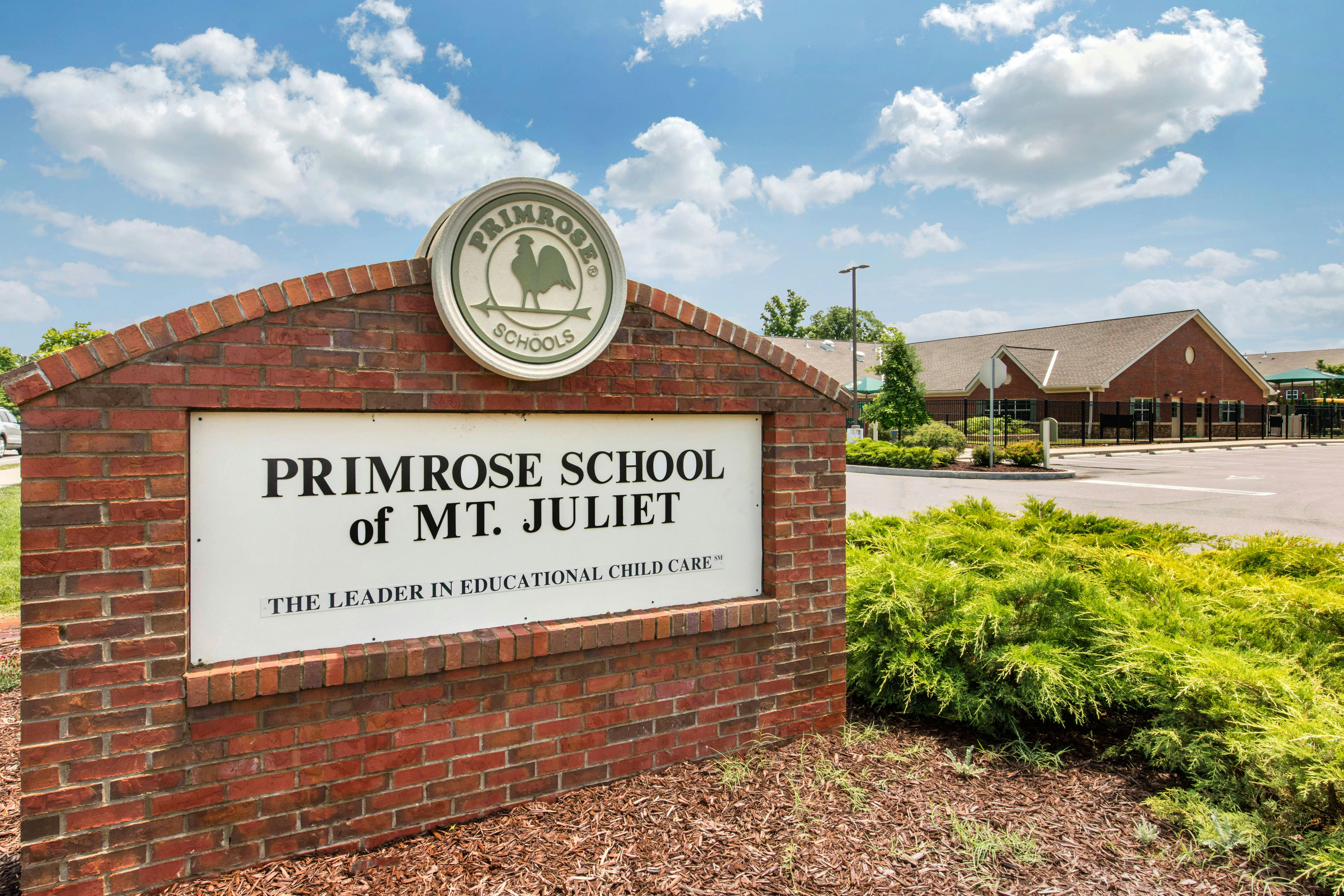 Primrose School of Mt Juliet sign in front of a building