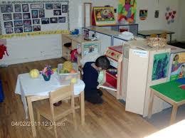 Child playing in a classroom