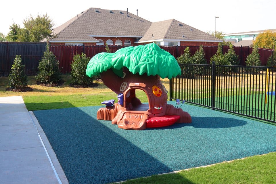 Tree-shaped play structure on a playground