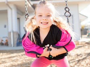 Child on a swing
