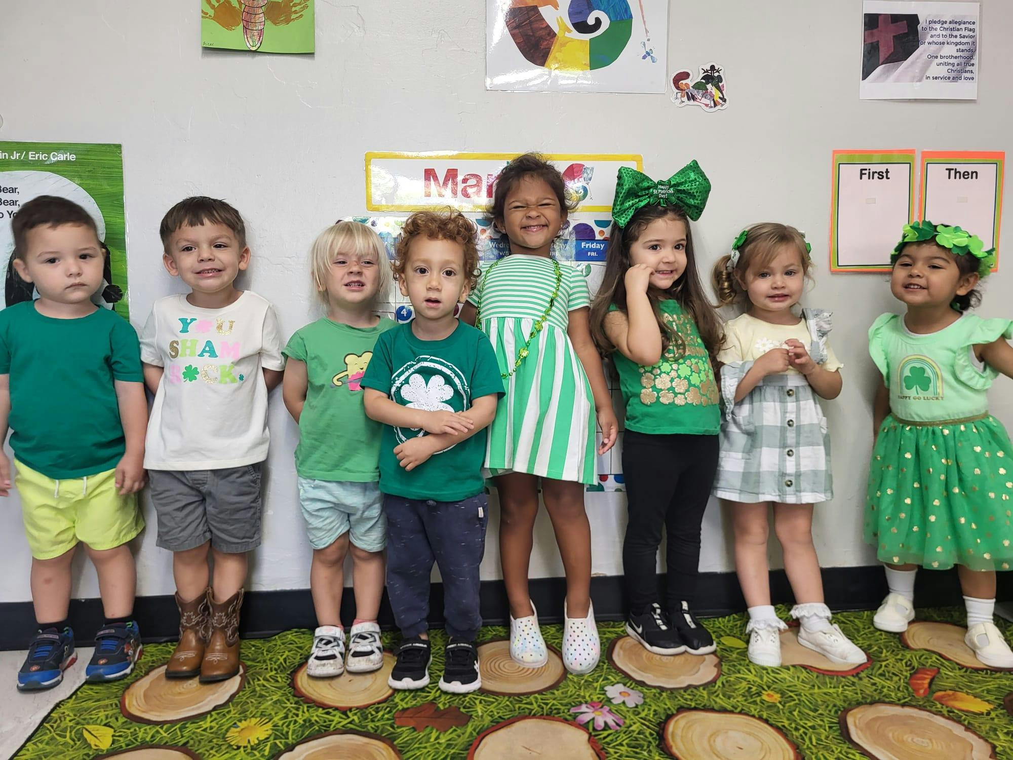 Group of children standing in a line