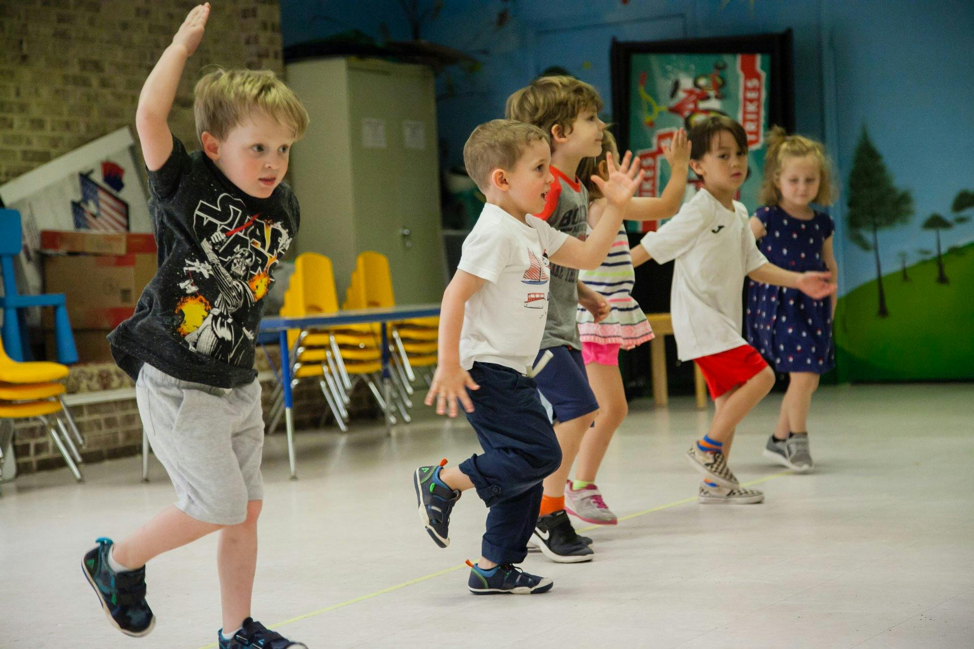 Group of children playing indoors