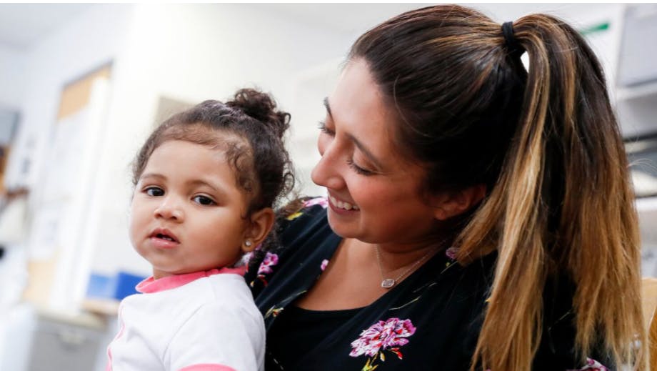 Person holding a child
