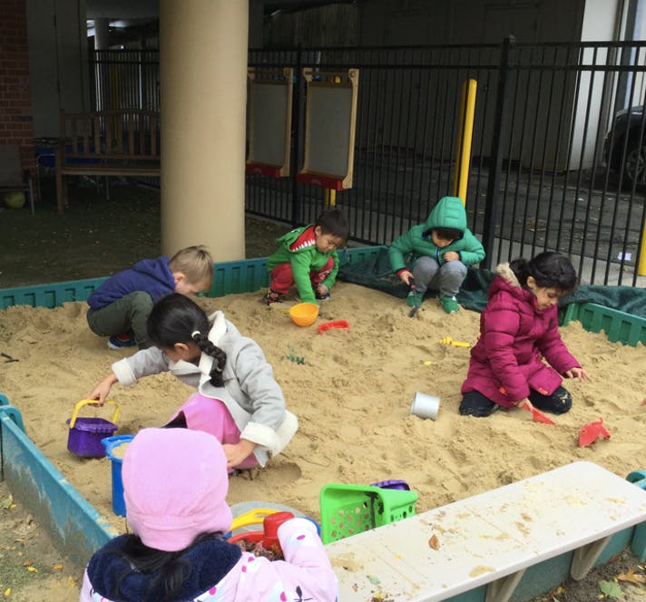 Children playing in a sandbox